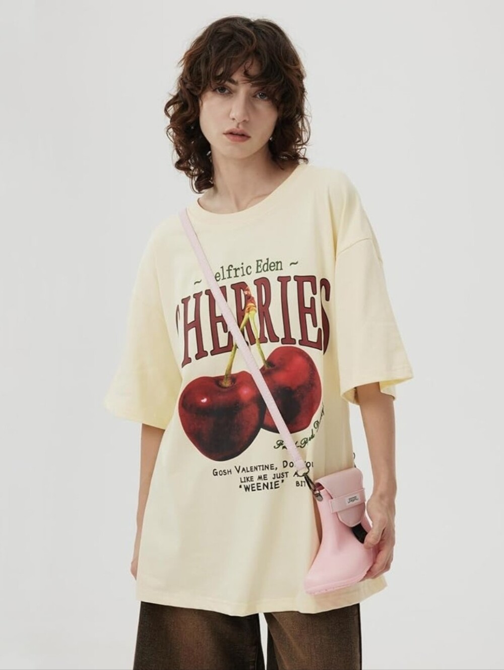 Aelfric Eden Oversized Cherries T shirt Sz S
